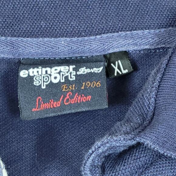 Vintage Ettinger Sport Davos Limited Edition Long Sleeve Polo Switzerland Men XL - Picture 2 of 12